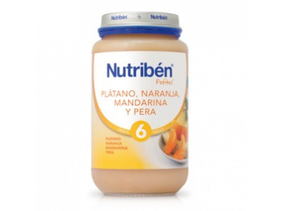 Nutriben Potito Platano Naranja Mandarina Pera 250g