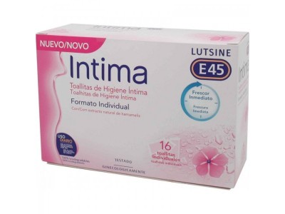 Lutsine E45 Toallitas de Higiene Íntima 16 uds.